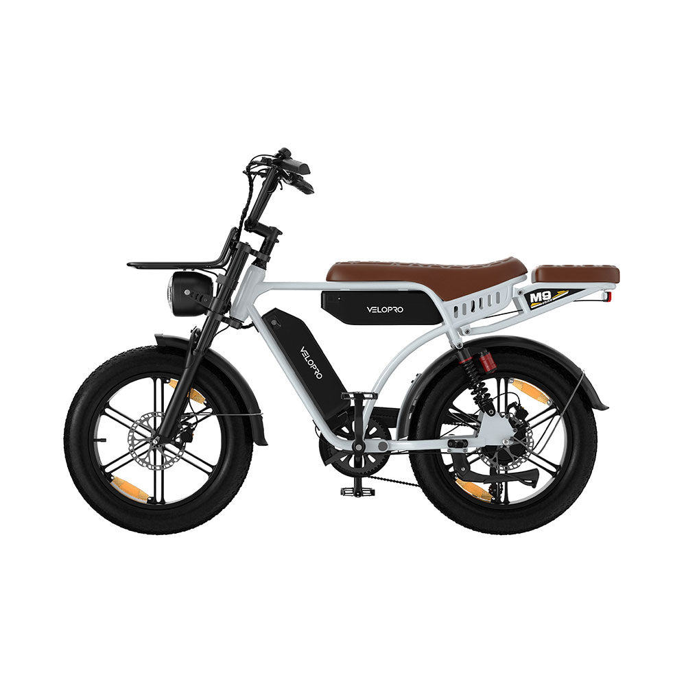 Velopro M9 20'' 250W Retro Dual-Battery Fat Tire E-Bike 48V 35Ah battery