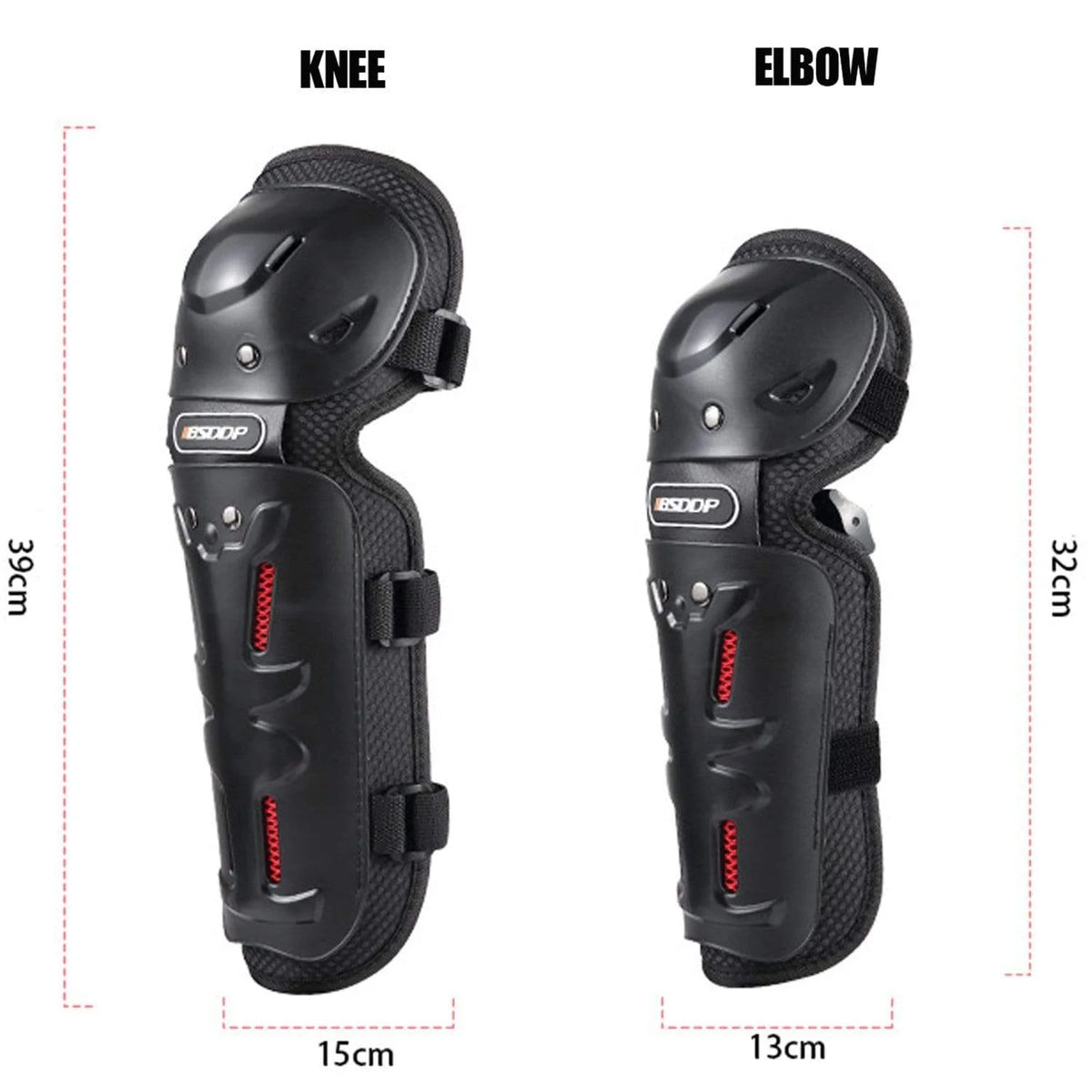 YUME 4PCS Motorcycle Elbow Kneepad