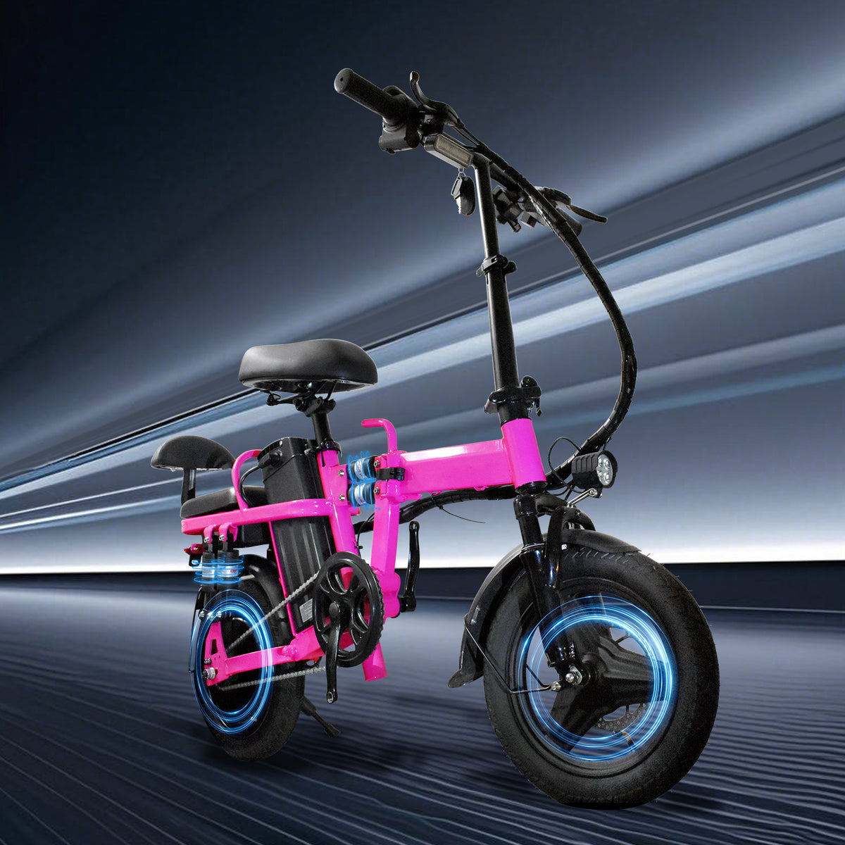 GLEERIDE A9 14" Mini Folding Electric Bike 750W Peak Motor 48V 15Ah Battery