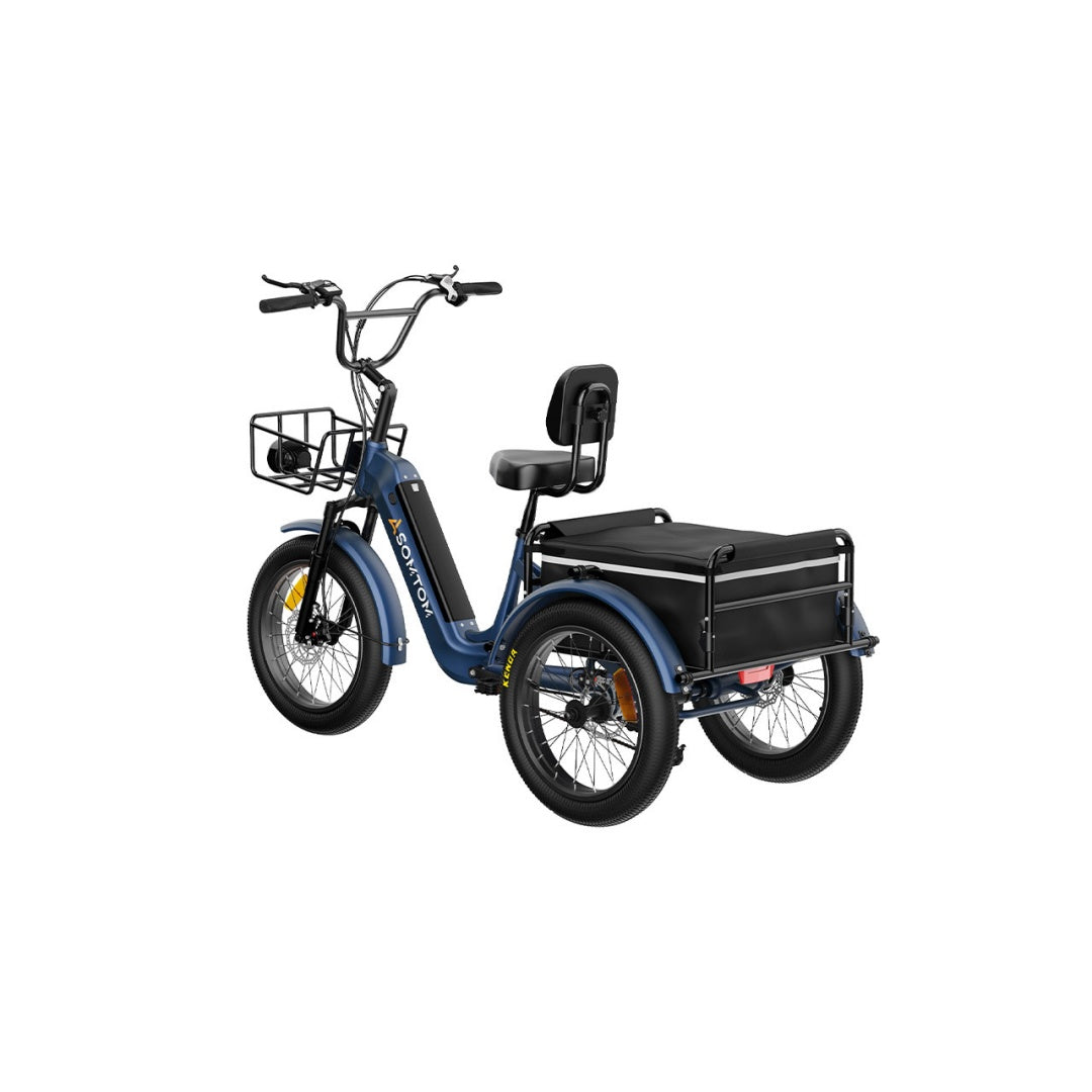 ASOMTOM WHALE 3.0 24" High-Capacity Durable Electric Trike 500W Motor 48V 20Ah Battery