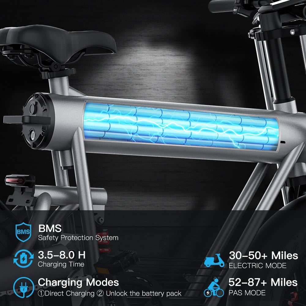 COSWHEEL T20 20" Off Road Electric Bike 1000W Motor 48V 20Ah Battery