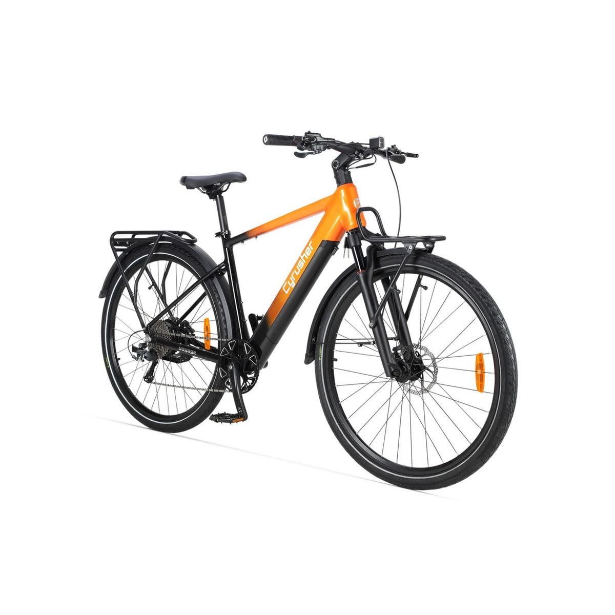 CYRUSHER Voyage 27.5" 700CC Tires Trekking E-Bike 250W Motor 36V 14Ah Battery