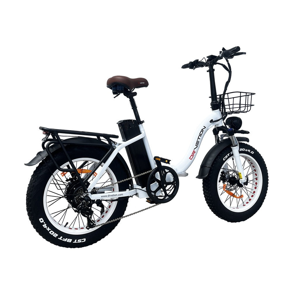 DRVETION CT20 20" Fat Tires Folding Electric Bike 750W Motor 48V 10Ah/15Ah/20Ah Battery(Disc Brake)