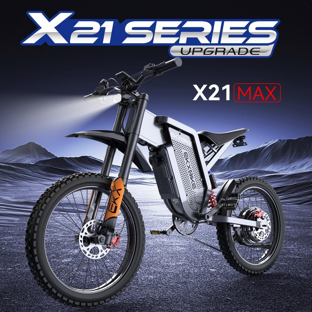 EKXBIKE X21 20" Off Road Electric Bike 2000W Motor 48V 35Ah Battery