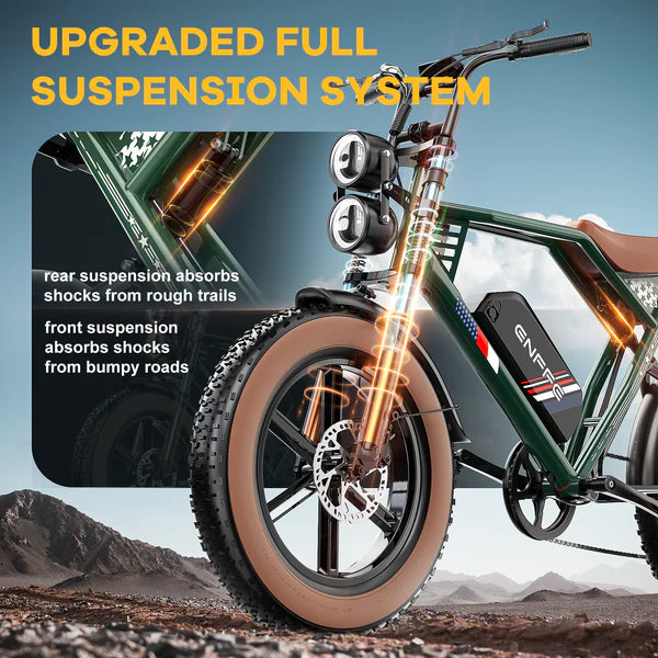 ENFFE EAES-2S Max 20" Off Road Electric Bike 1500W Motor Peak 48V 22.5Ah Battery
