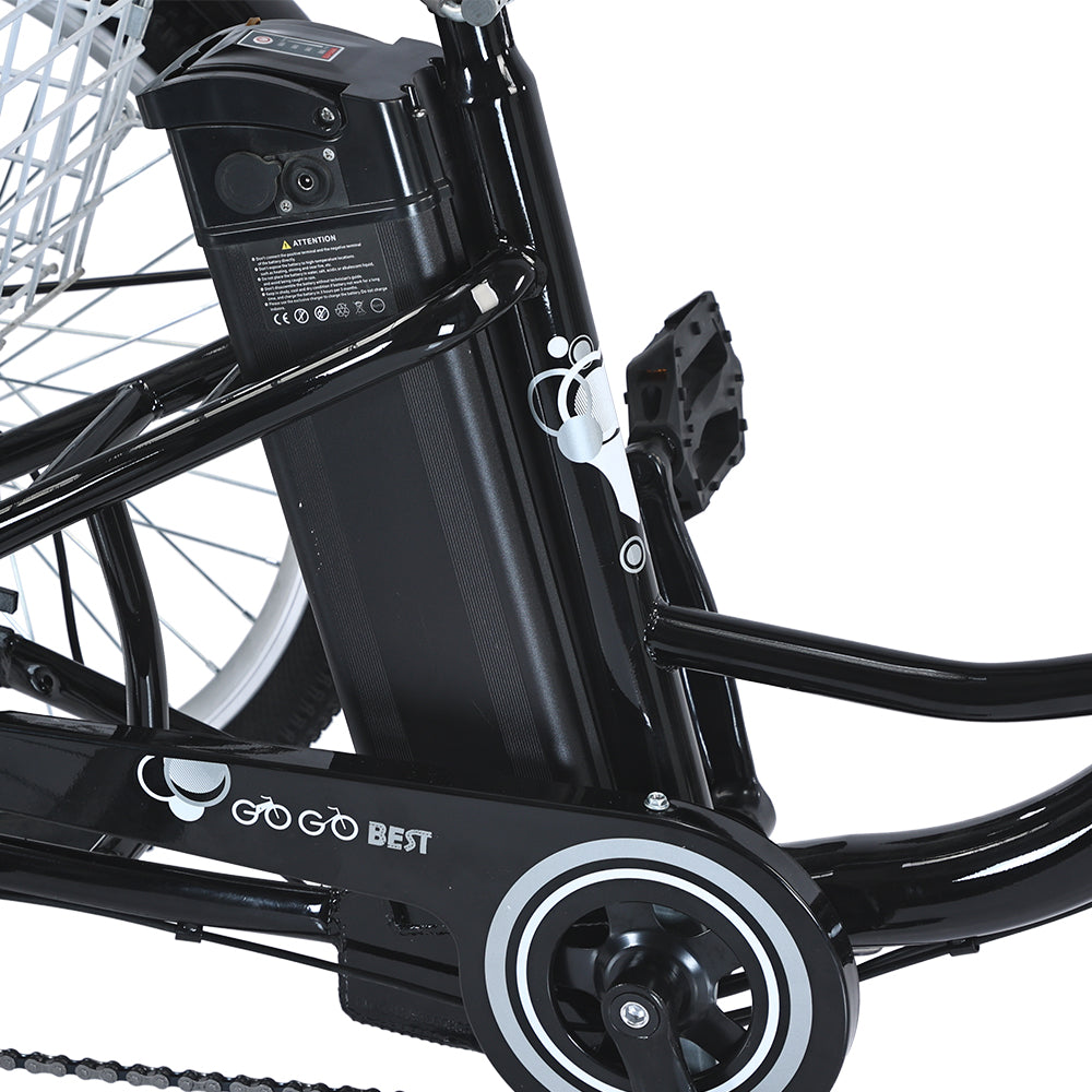 GOGOBEST GF100 24" Electric City Tricycle Cargo Ebike 350W Motor 36V 15Ah/20Ah Battery