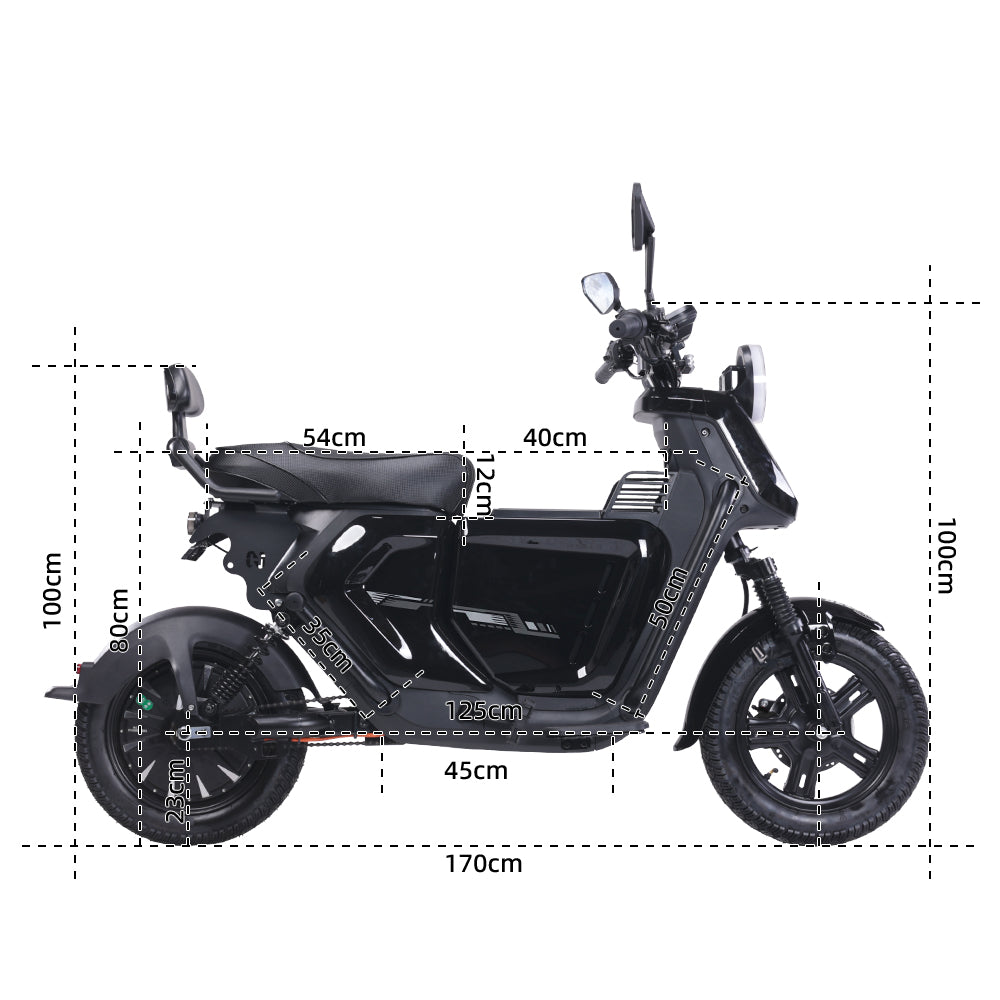 BEZIOR XIAONIU A 12" Off-Road Electric Bike 1500W Motor 48V 20Ah Battery