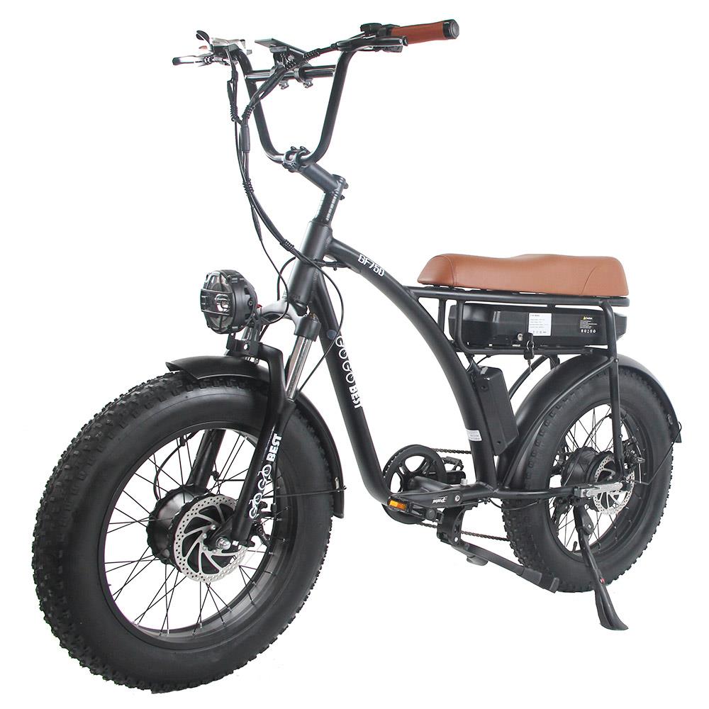 GOGOBEST GF750 20*4'' Bicicleta eléctrica todo terreno con neumático ancho 1000W*2 Motores duales Batería de 48V 17.5Ah