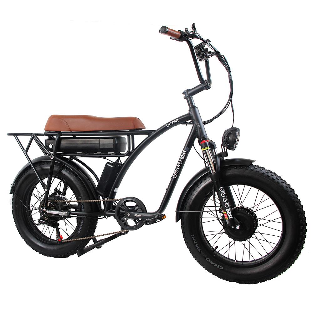 GOGOBEST GF750 20*4'' Bicicleta eléctrica todo terreno con neumático ancho 1000W*2 Motores duales Batería de 48V 17.5Ah