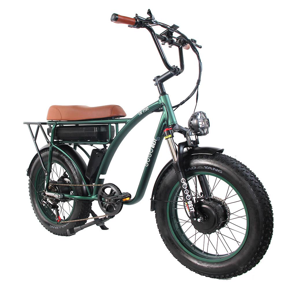 GOGOBEST GF750 20*4'' Bicicleta eléctrica todo terreno con neumático ancho 1000W*2 Motores duales Batería de 48V 17.5Ah