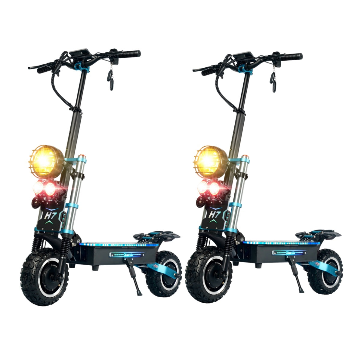 GLEERIDE H7 11" Off-Road Electric Scooter 3000W*2 Dual Motor 60V 30Ah LG Battery