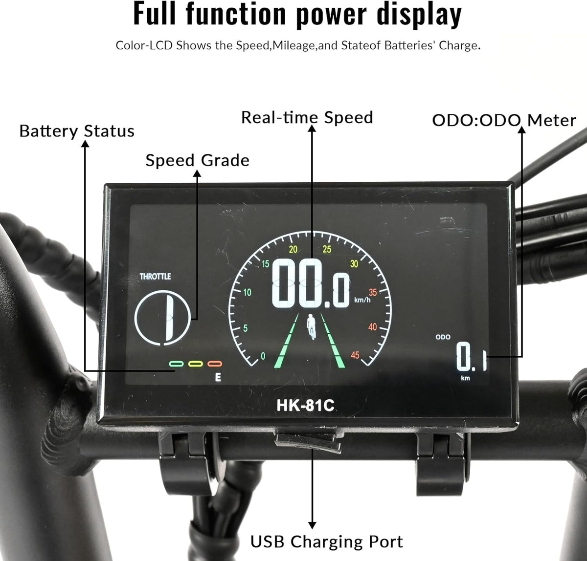 BAOLUJIE DP2033 ebike color-LCD full function power display