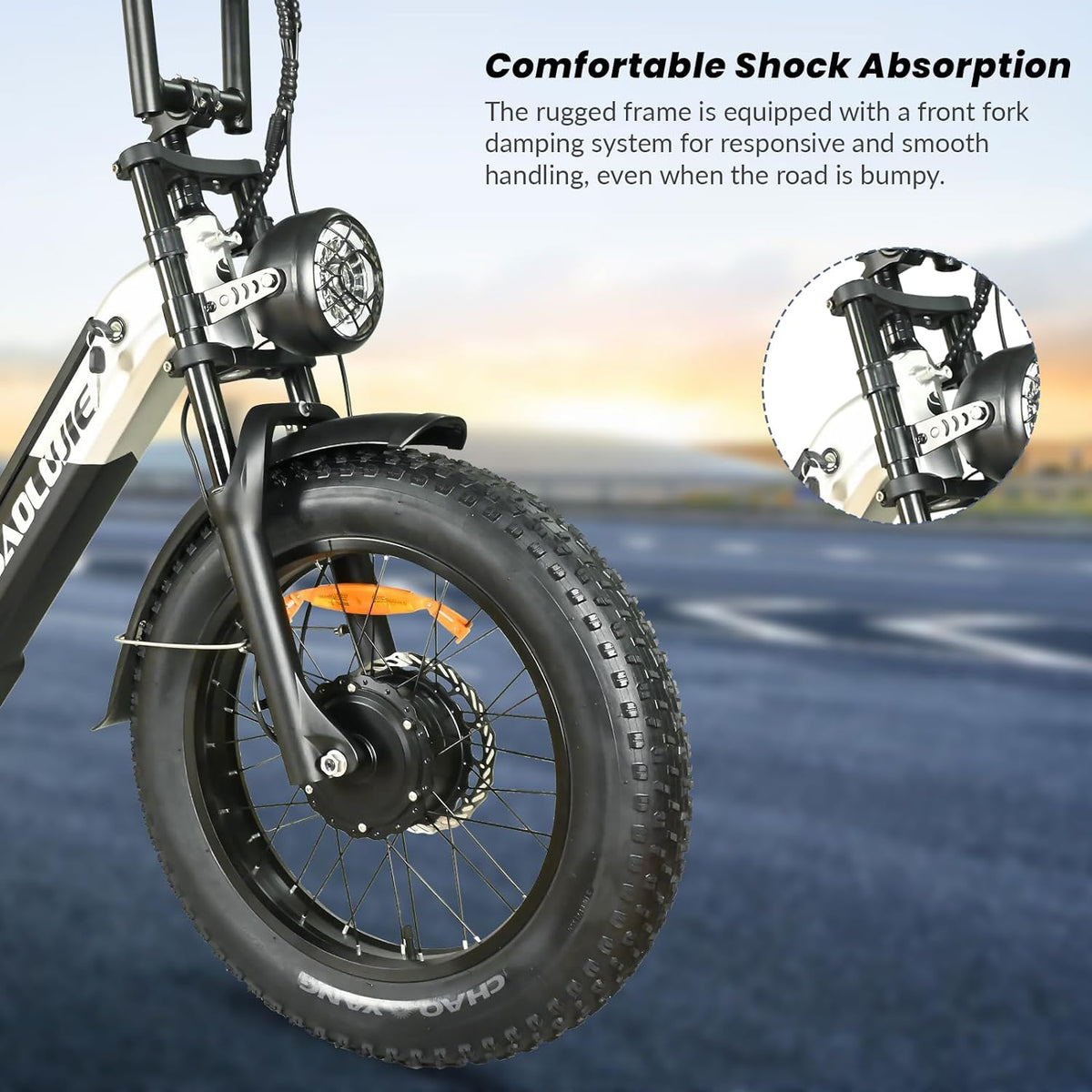 BAOLUJIE DP2033 ebike comfortable shock absorption