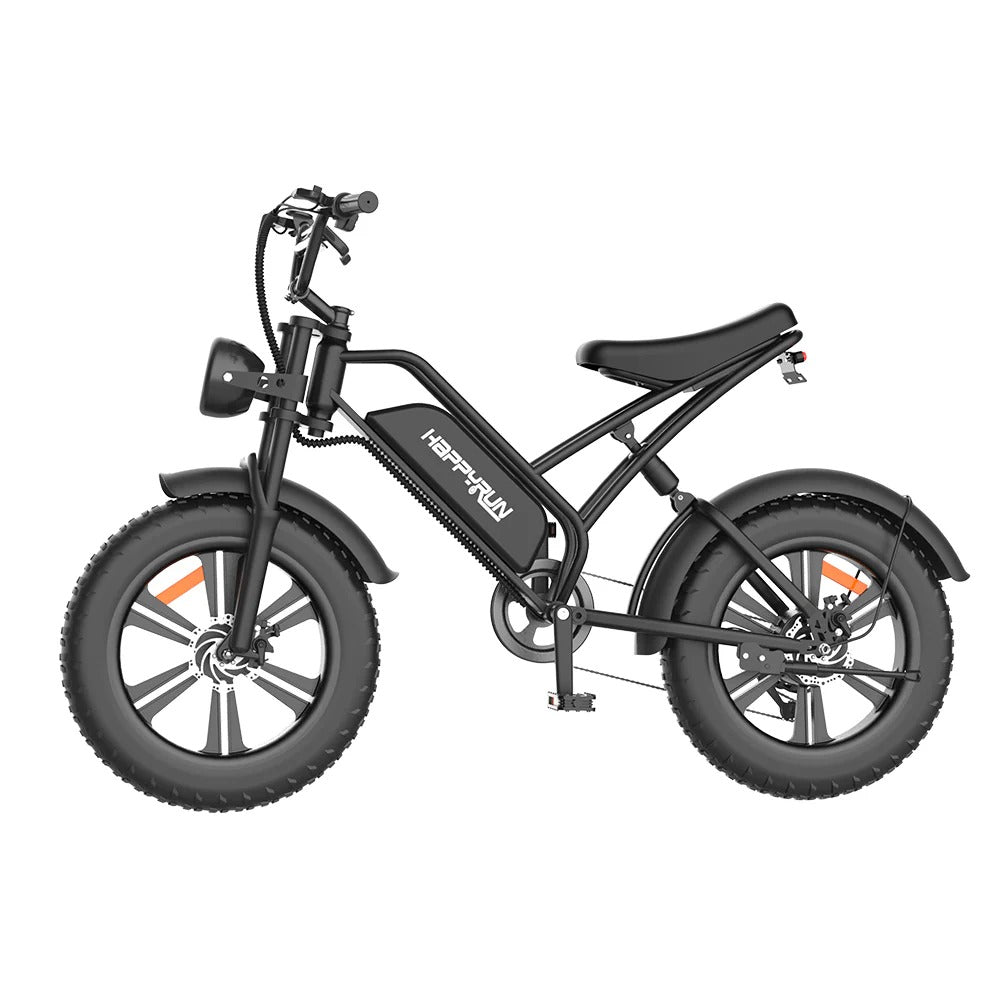HAPPYRUN Tank G50 20" Fat Tire Electric Bike 1500W Peak Motor 48V 18Ah Battery