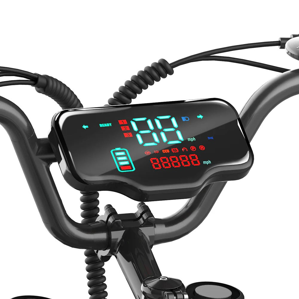 HAPPYRUN Tank G50 20" Fat Tire Electric Bike 1500W Peak Motor 48V 18Ah Battery