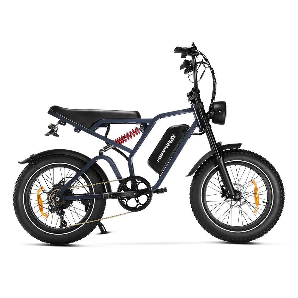 HAPPYRUN Tank G60Pro 20" Fat Tire Off Road Electric Bikes 2000W Peak Motors 48V 25Ah Battery