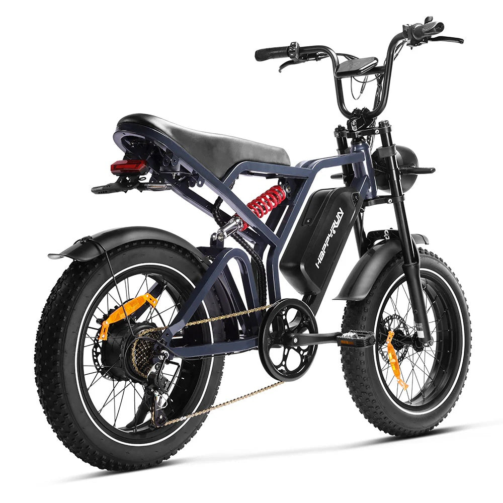 HAPPYRUN Tank G60Pro 20" Fat Tire Off Road Electric Bikes 2000W Peak Motors 48V 25Ah Battery