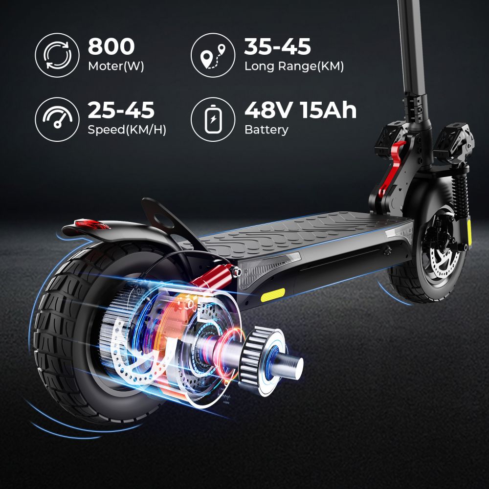ISCOOTER IX4 10" Commuter Electric Scooter with APP Control 800W Motor 48V 15Ah Battery