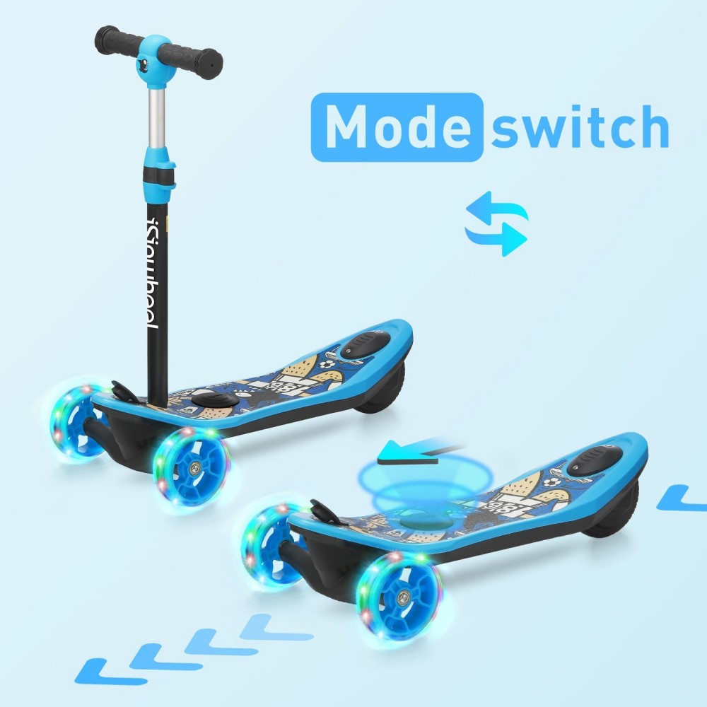 ISINWHEEL Mini Pro Kids 3 Wheel Electric Scooter 60W Motor 12.8-14.6V 5Ah Battery (2 IN 1 Designㄘ