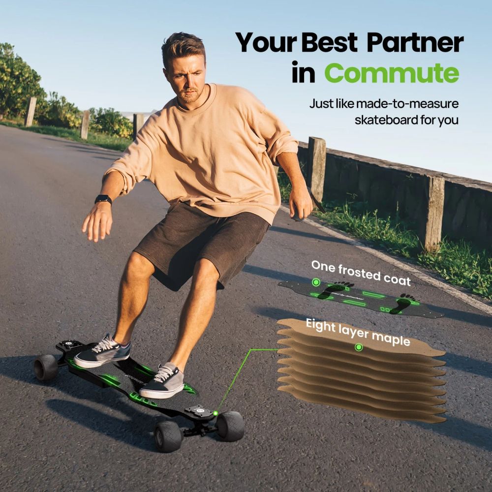 ISINWHEEL V8 Electric Skateboard 600W*2 Motor 37V 5Ah Battery