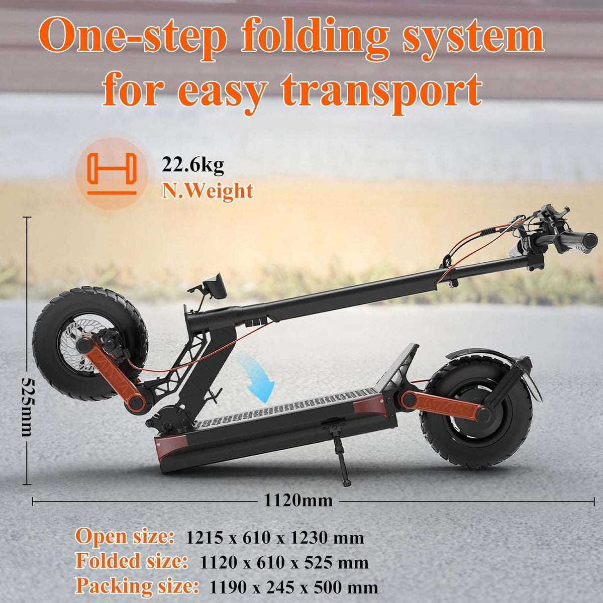 JOYOR S5-Z 10" Foldable Electric Scooter 600W Motor 48V 13Ah Battery (US)