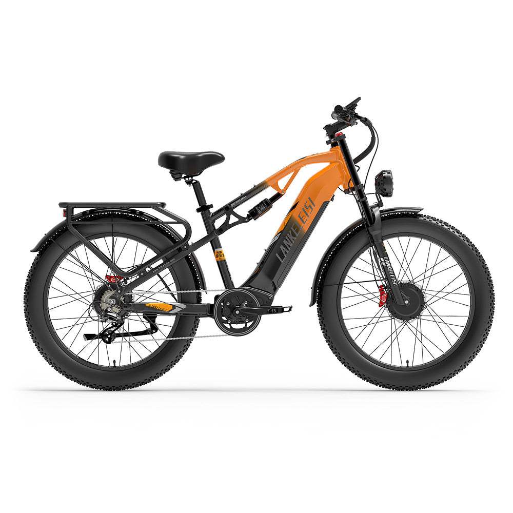 LANKELEISI MG800MAX 26" Fat Tires All Terrain Electric Bike 2*1000W Dual Motor 48V 20Ah Battery