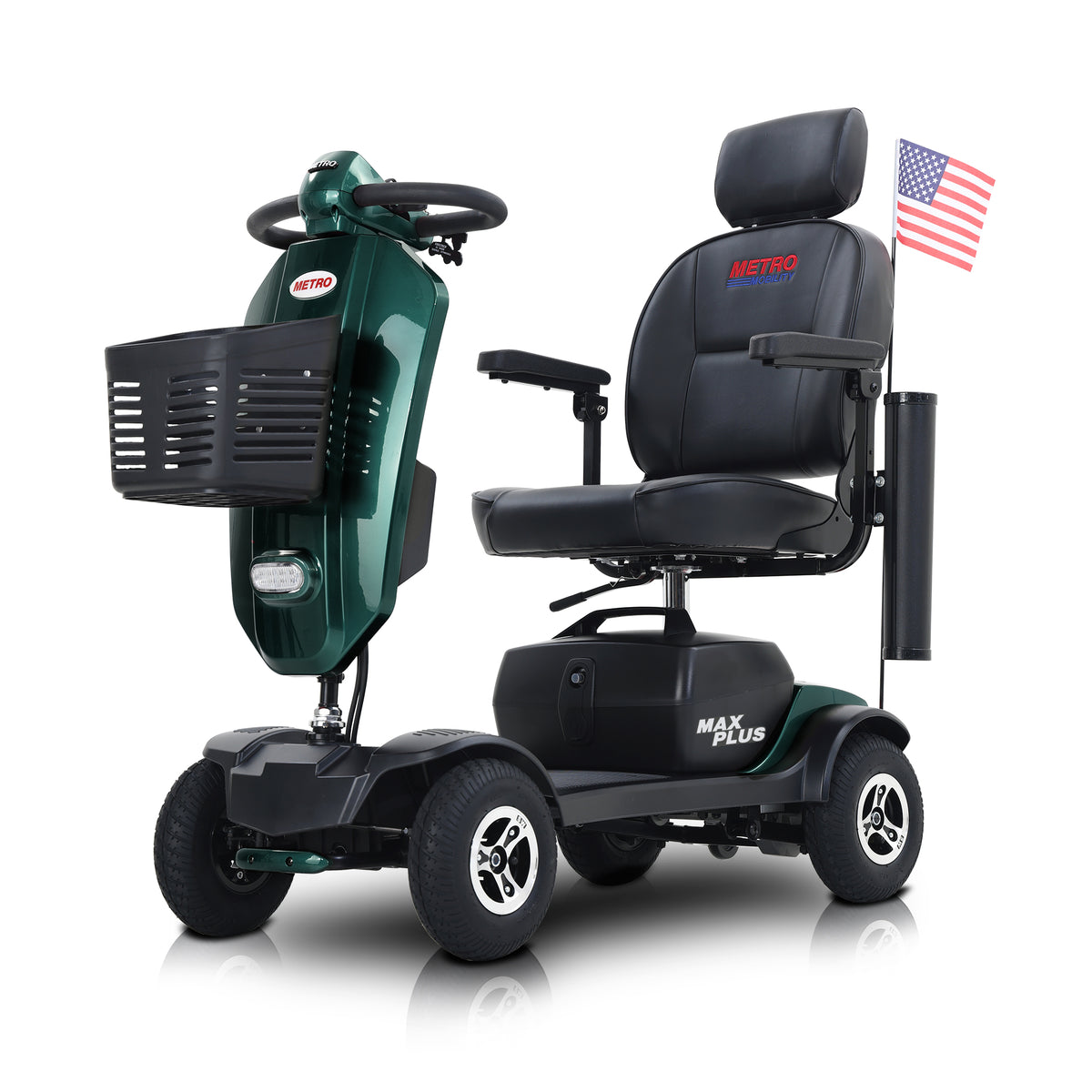 METRO MOBILITY MAX PLUS 9" 4 Wheel Electric Mobility Scooter 300W Motor 24V 20Ah Battery