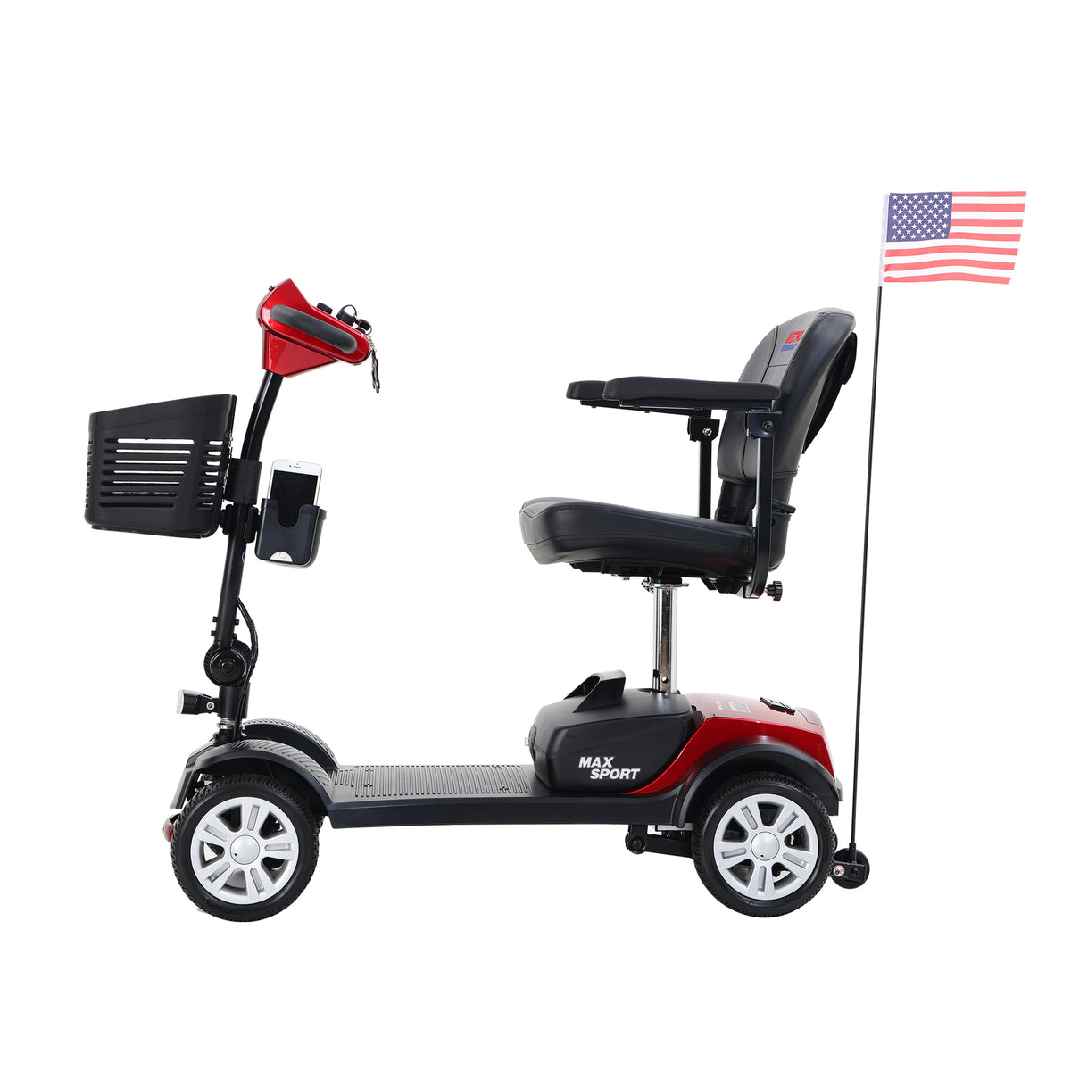 METRO MOBILITY MAX SPORT 9" 4 Wheel Electric Mobility Scooter 300W Motor 24V 12Ah Battery