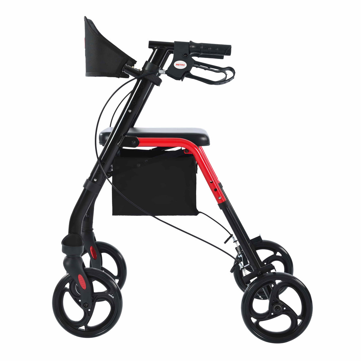 METRO MOBILITY M934-1 4-Wheel Rollator Walker with Seat & Basket