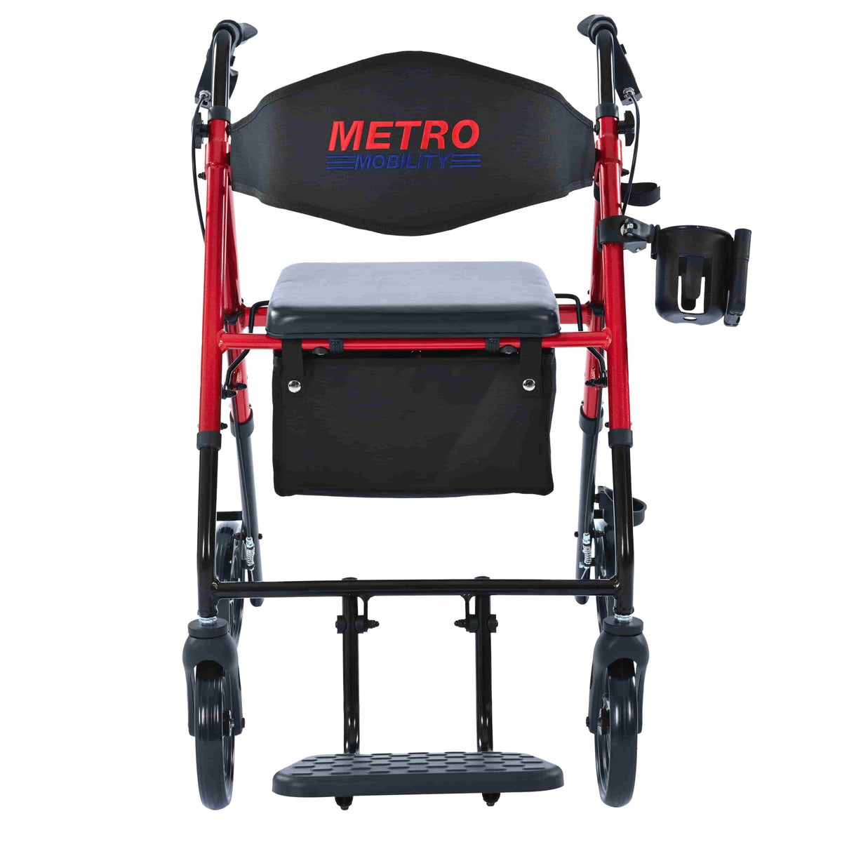 METRO MOBILITY M913P 4-Wheel Rollator Walker with Seat & Basket