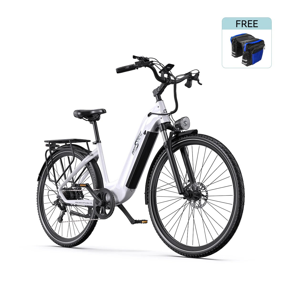ONESPORT OT05 Pro 27.5" City Electric Bike 250W Motor 36V 22.5Ah Battery Support App