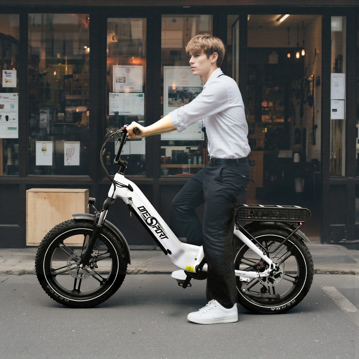 ONESPORT OT08 20" Fat Tire All-Terrain Electric Bike 500W Motor 48V 18Ah Battery