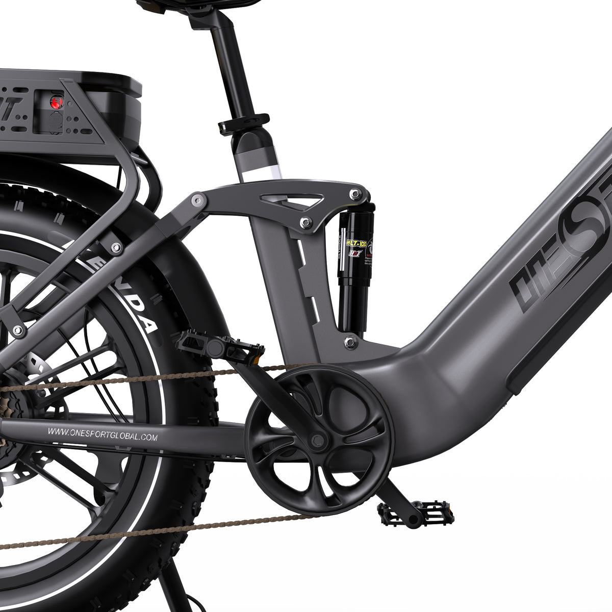 ONESPORT OT08 PRO 20" Full Suspension Fat Tire Electric Bike 500W Motor 48V 18Ah*2 Dual Battery