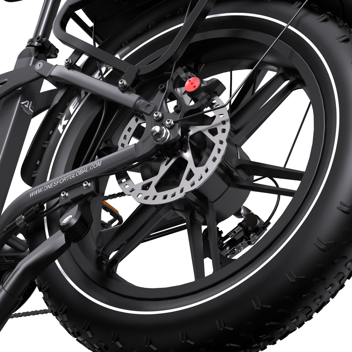ONESPORT OT08 PRO 20" Full Suspension Fat Tire Electric Bike 500W Motor 48V 18Ah*2 Dual Battery
