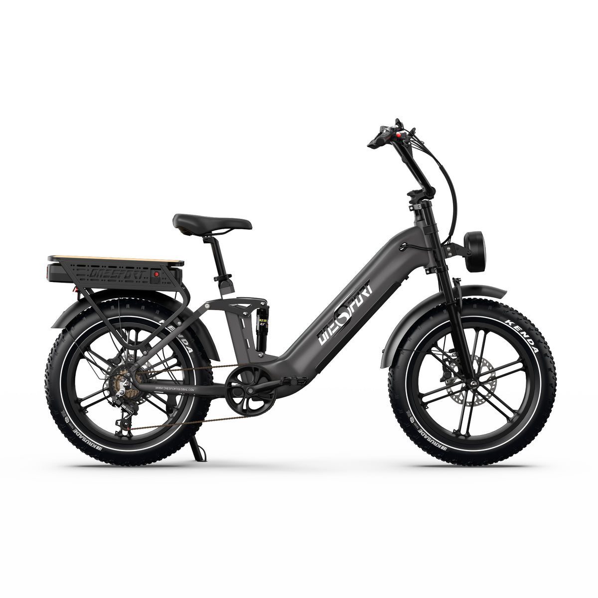 ONESPORT OT08 PRO 20" Full Suspension Fat Tire Electric Bike 500W Motor 48V 18Ah*2 Dual Battery