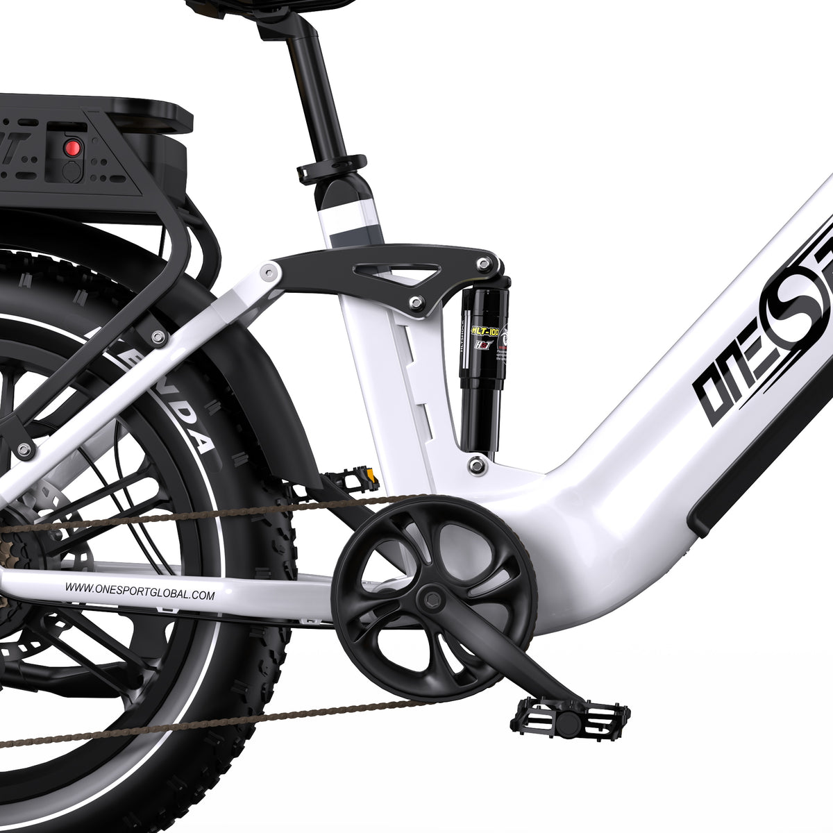 ONESPORT OT08 PRO 20" Full Suspension Fat Tire Electric Bike 500W Motor 48V 18Ah*2 Dual Battery