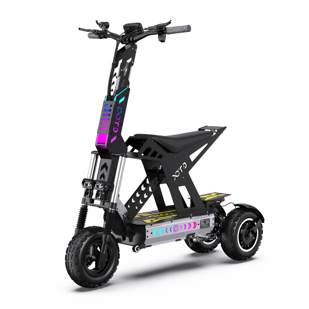 OOTD T30 13" All-Terrain 3-Wheel Scooter Electric Scooter 1600W*2 Dual Motor 60V 31.2Ah Battery