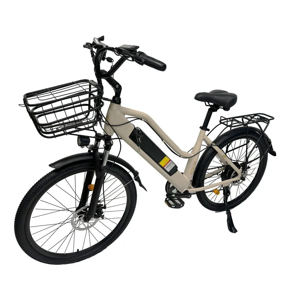 ORLMS CITY BIKE 26" Step-through E-Bike For Women 500W Motor 48V 15AH Battery