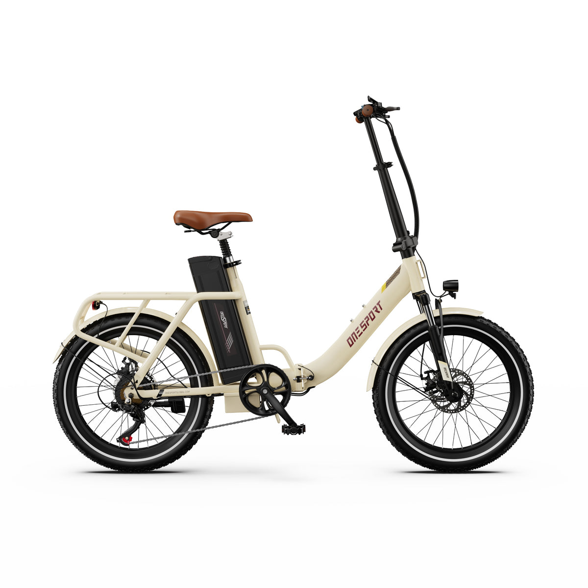 ONESPORT OT16-2 20" Folding Electric Commuter Bike 250W Motor 48V 17Ah Battery Support APP