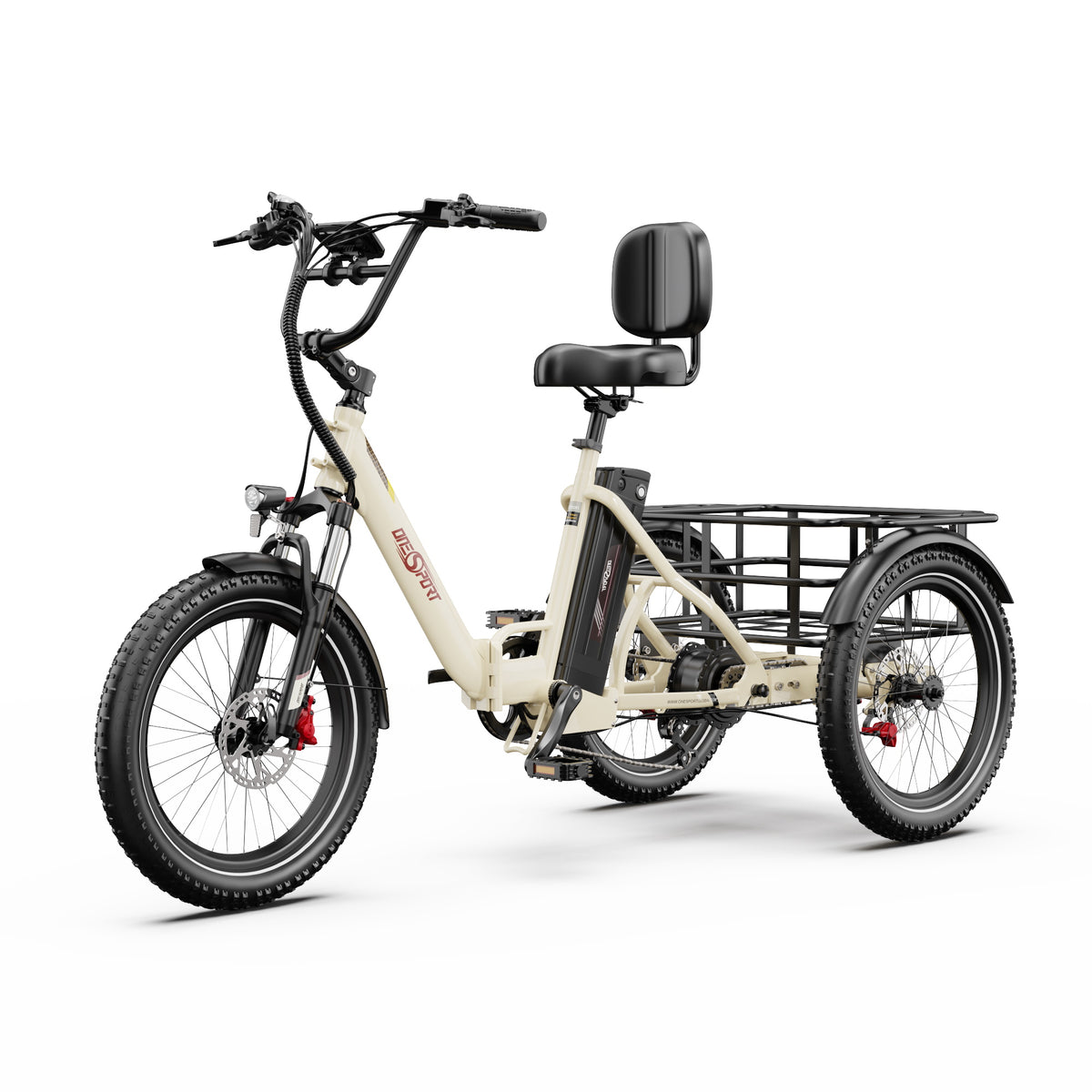 ONESPORT OT30 PRO 20" 3-Wheel Folding E-Trike 500W Motor 48V 18Ah Battery