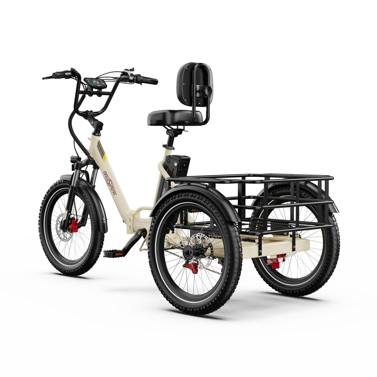 ONESPORT OT30 PRO 20" 3-Wheel Folding E-Trike 500W Motor 48V 18Ah Battery