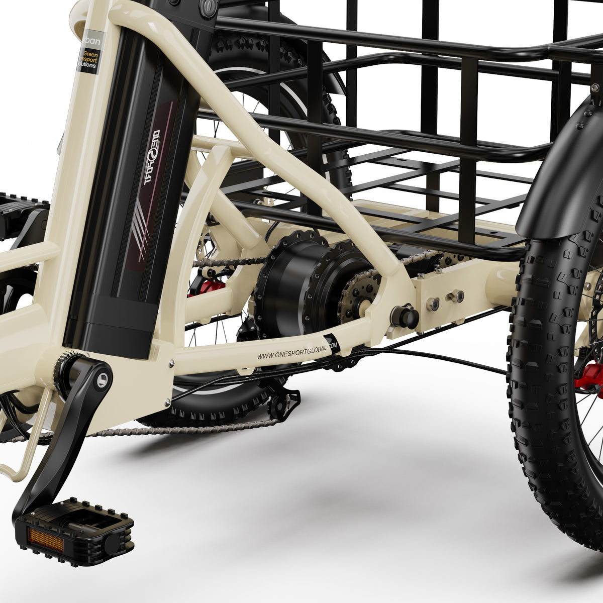 ONESPORT OT30 PRO 20" 3-Wheel Folding E-Trike 500W Motor 48V 18Ah Battery