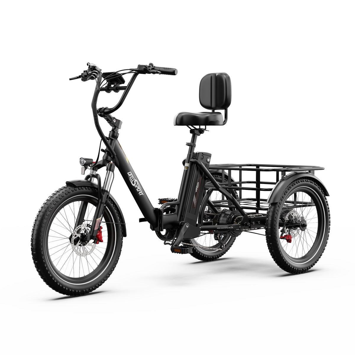 ONESPORT OT30 PRO 20" 3-Wheel Folding E-Trike 500W Motor 48V 18Ah Battery
