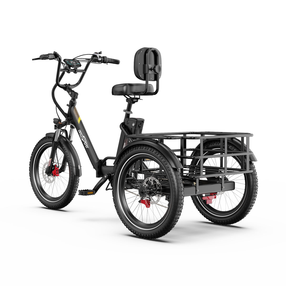 ONESPORT OT30 PRO 20" 3-Wheel Folding E-Trike 500W Motor 48V 18Ah Battery