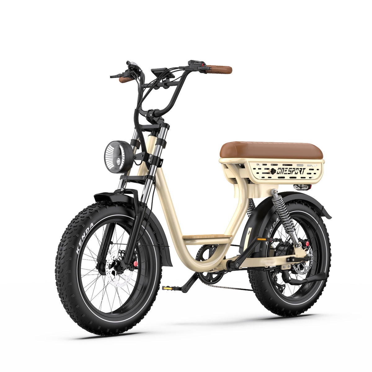 ONESPORT W77 20" Retro Electric Bike 500W Motor 48V 18Ah Battery