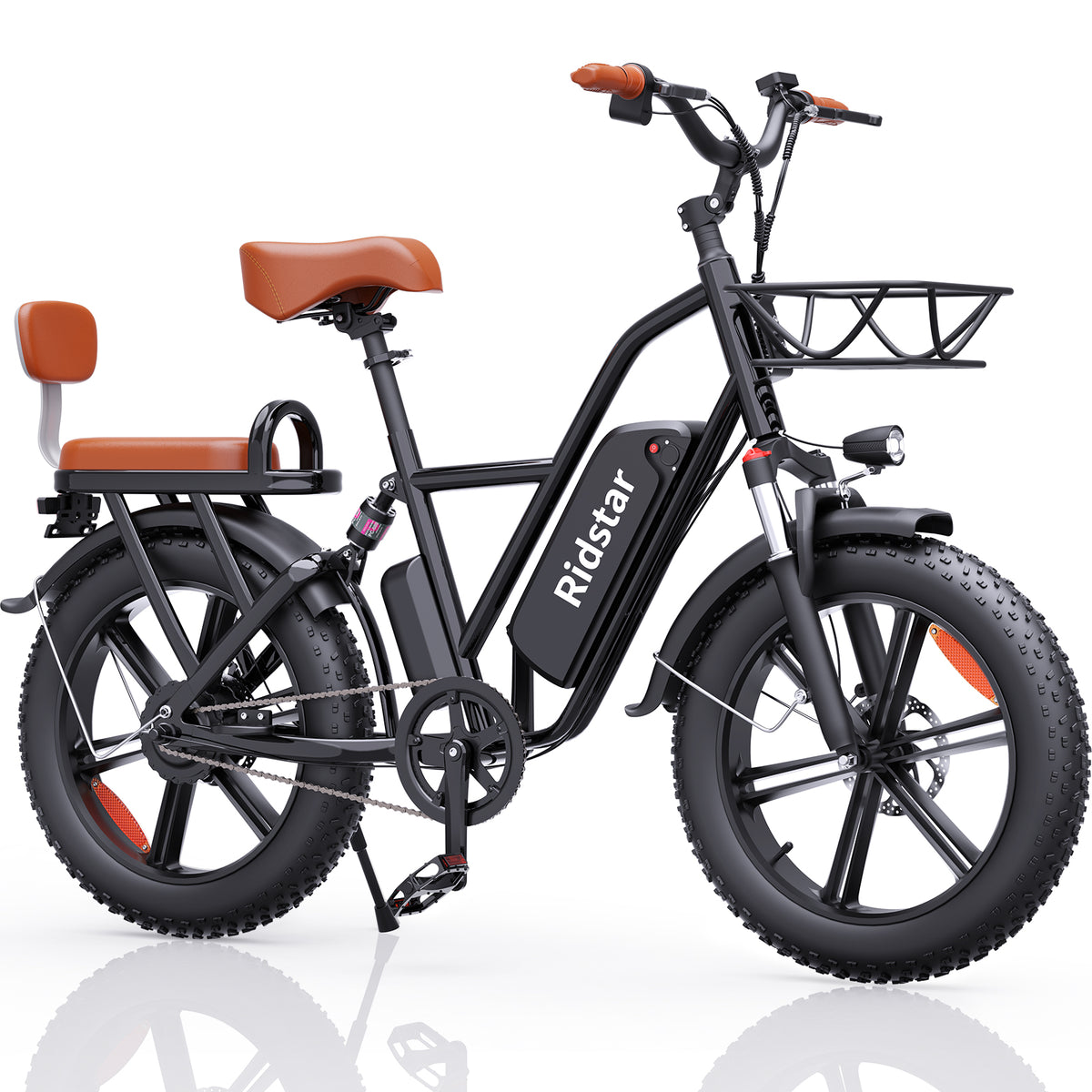 YVY FM001 20" 1000W Motor 2 Seater Fat Tire Electric Bike 48V 15Ah Battery