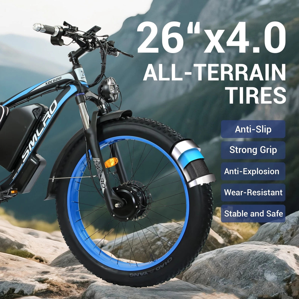 ORLMS XDC600 26" Off-road Electric Bike Dual Motor 2000W 52V 30Ah Battery