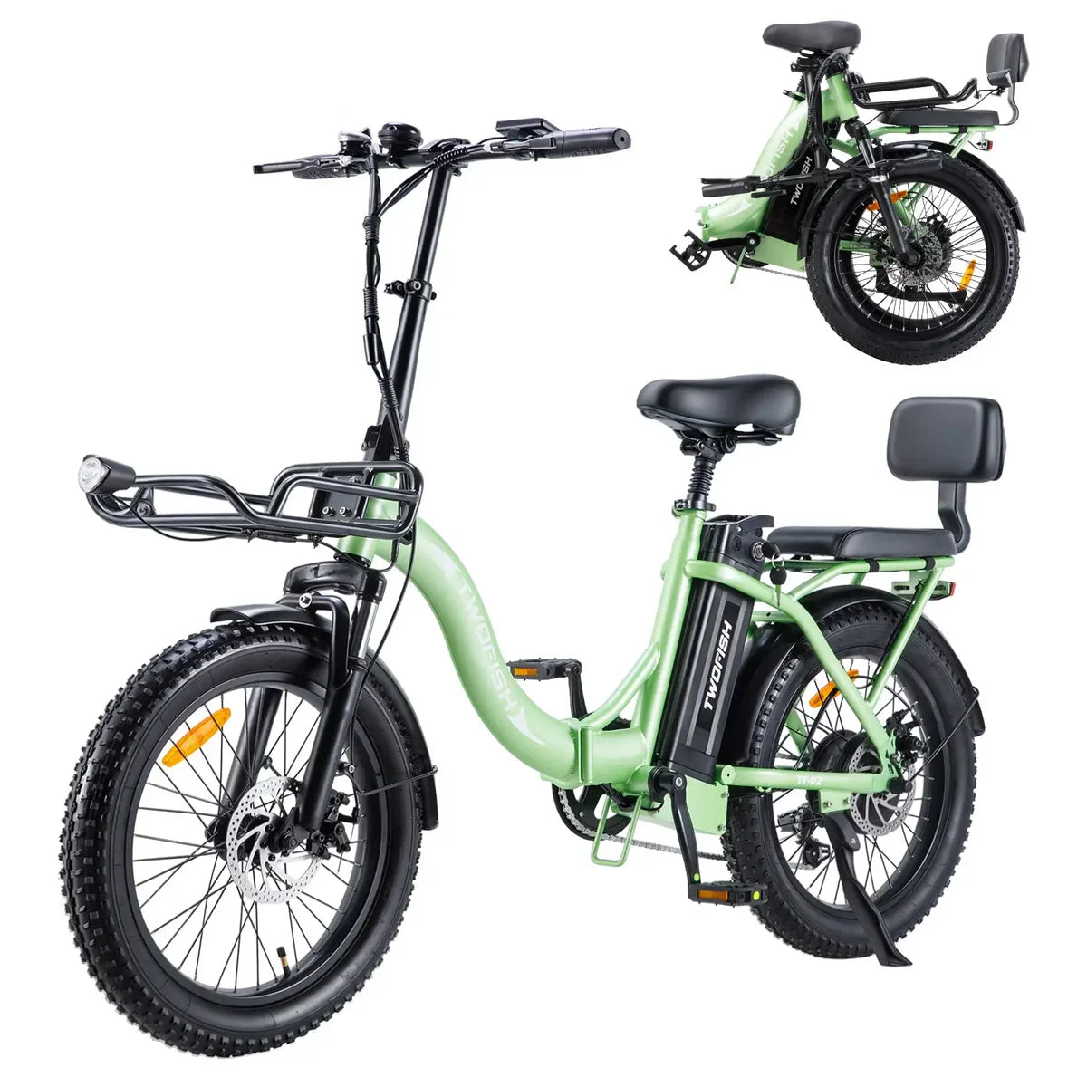 TWOFISH TF2 20" Folding Electric Bike 250W Motor 36V 17.8Ah Battery