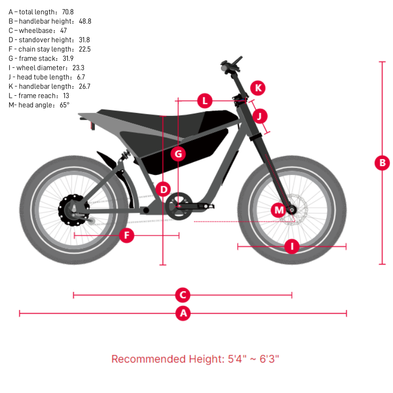 HIMIWAY C5 20" Sport Version Electric Bike 750W (US)/ 250W (EU) Motor 48V 20Ah Battery