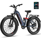 ZADA LB09 26"  750w （1500 Peak  ）Motor Fat Tire Step-through Full Suspension Mountain Electric Bike 48V 18Ah Battery